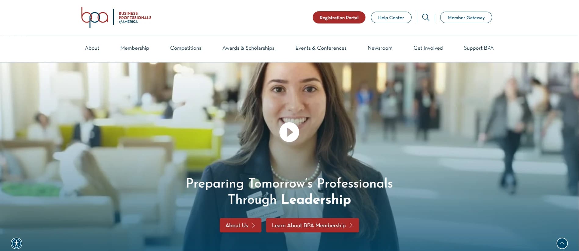 Business Professionals of America website homepage