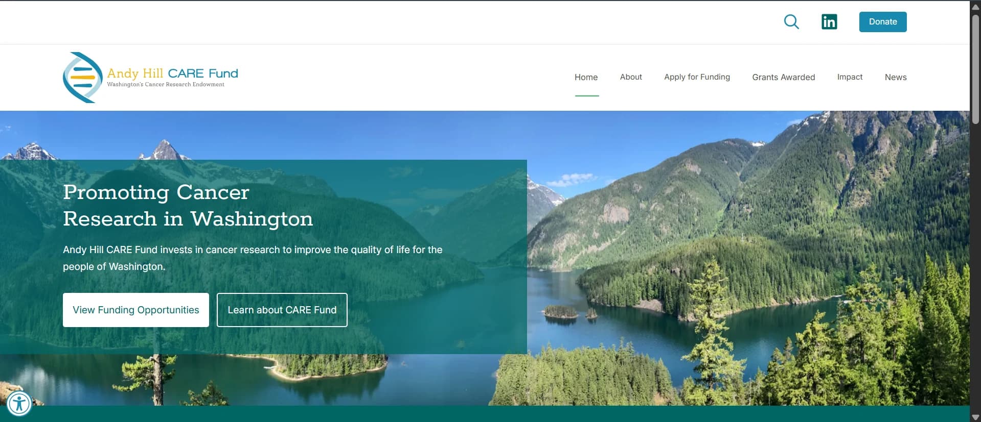 Andy Hill CARE Fund website homepage
